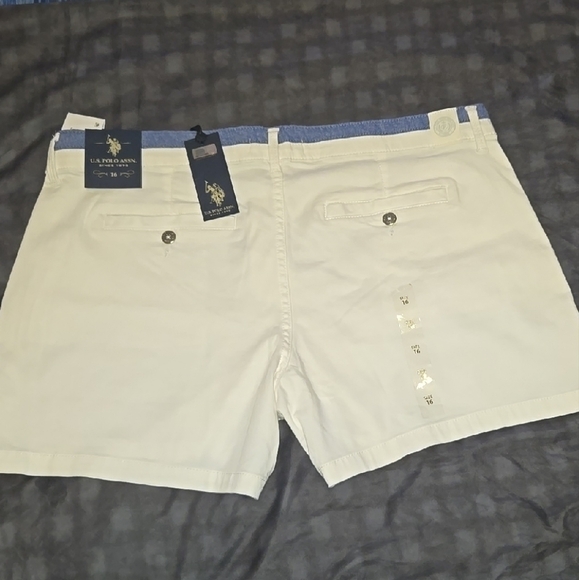 U.S Polo-  Shorts Size: 16- White- NWT - Picture 8 of 10